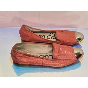 Sam Edelman Coral Snake Embossed Cap Toe Flats Women's 8M GUC Chic